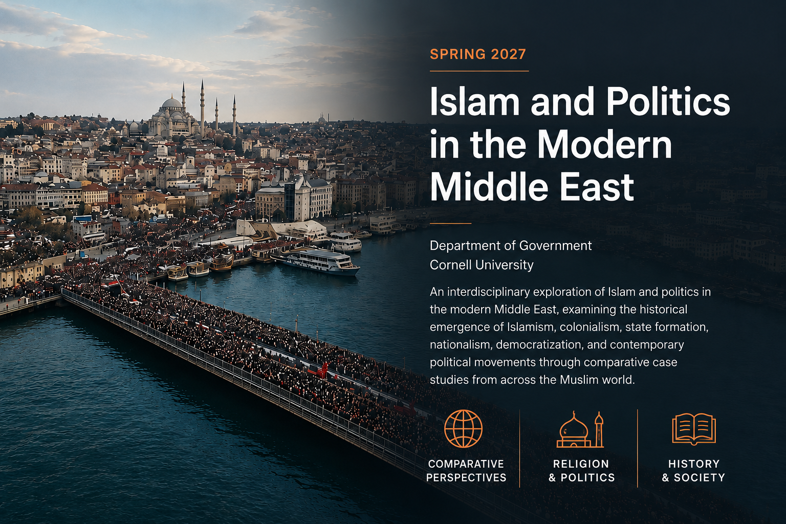 Islam and Politics in the Modern Middle East, Cornell University, Spring 2027